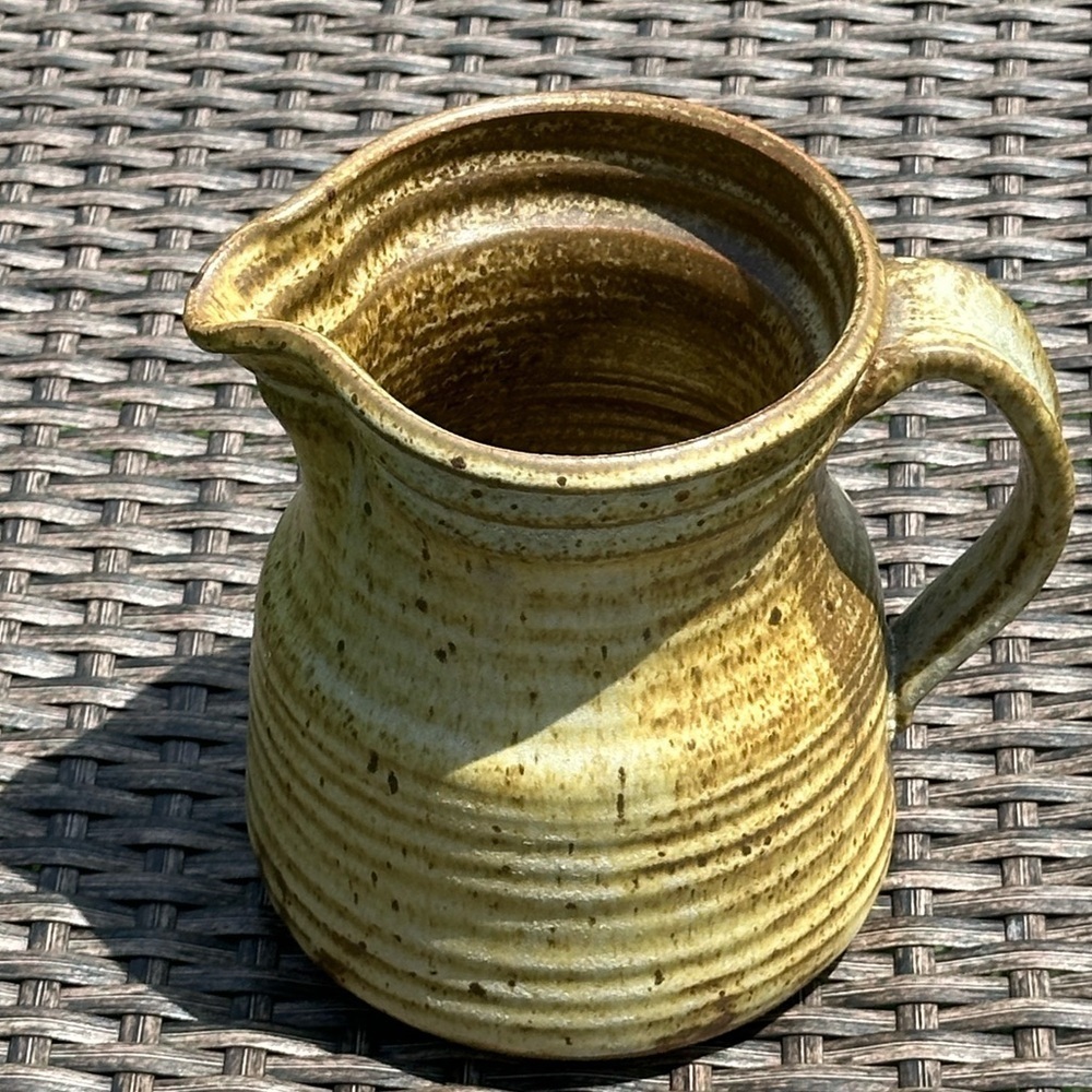 Unique Antique Salt-Glazed Stoneware Creamer (6"x6") ☕️